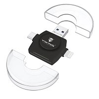 VIKING ČTEČKA PAMĚŤOVÝCH KARET V4 USB3.0 4V1 černá VIKING ČTEČKA PAMĚŤOVÝCH KARET V4 USB3.0 4V1 černá