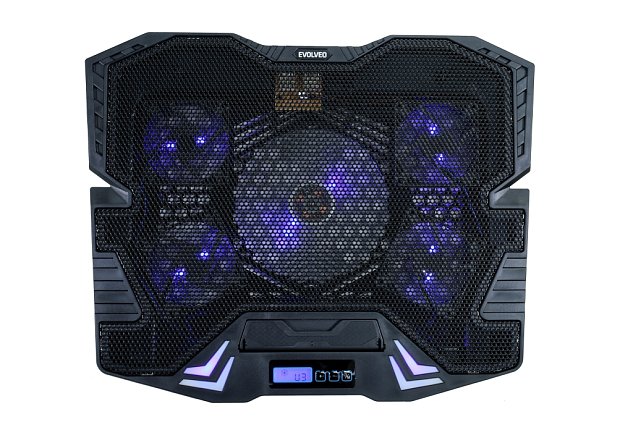 EVOLVEO Ania 5, chladicí podstavec pro notebook, modré podsvícení
