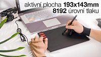 EVOLVEO Grafico T8, grafický tablet s osmi klávesami EVOLVEO Grafico T8, grafický tablet s osmi klávesami