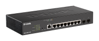 D-Link DGS-2000-10P Managed PoE switch, 8x GbE PoE+, 2x SFP, PoE 65W, fanless