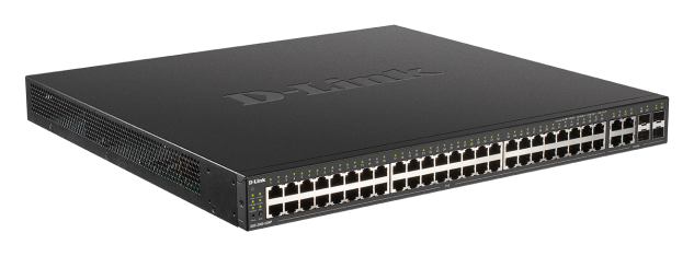 D-Link DGS-2000-52MP Managed PoE switch, 48x GbE PoE+, 4x RJ45/SFP, PoE 370W