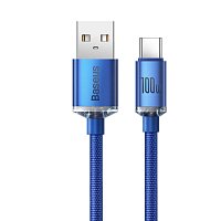 Baseus CAJY000403 Crystal Shine Series Datový Kabel USB - USB-C 100W 1,2m Blue Baseus CAJY000403 Crystal Shine Series Datový Kabel USB - USB-C 100W 1,2m Blue