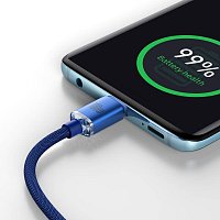 Baseus CAJY000603 Crystal Shine Series Datový Kabel USB-C - USB-C 100W 1,2m Blue Baseus CAJY000603 Crystal Shine Series Datový Kabel USB-C - USB-C 100W 1,2m Blue