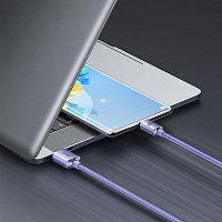 Baseus CAJY000505 Crystal Shine Series Datový Kabel USB - USB-C 100W 2m Purple Baseus CAJY000505 Crystal Shine Series Datový Kabel USB - USB-C 100W 2m Purple