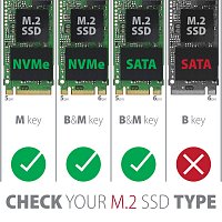 AXAGON EEM2-GTS2, USB-C 10Gbps - M.2 NVMe & SATA SSD kovový THIN box, bezšroubkový AXAGON EEM2-GTS2, USB-C 10Gbps - M.2 NVMe & SATA SSD kovový THIN box, bezšroubkový