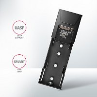 AXAGON EEM2-GTS2, USB-C 10Gbps - M.2 NVMe & SATA SSD kovový THIN box, bezšroubkový AXAGON EEM2-GTS2, USB-C 10Gbps - M.2 NVMe & SATA SSD kovový THIN box, bezšroubkový