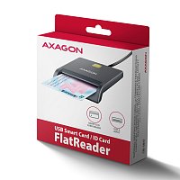 AXAGON CRE-SM3T, USB-A FlatReader čtečka kontaktních karet Smart card (eObčanka), kabel 1.3m AXAGON CRE-SM3T, USB-A FlatReader čtečka kontaktních karet Smart card (eObčanka), kabel 1.3m