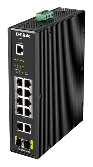 D-Link DIS-200G-12PS Industrial L2 smart manage POE switch