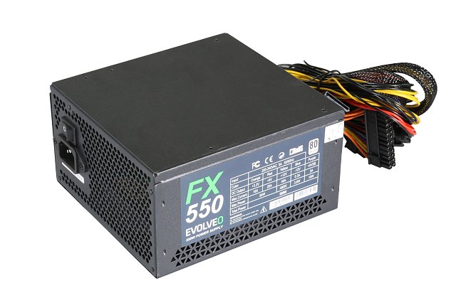 EVOLVEO FX 550 , zdroj 550W ATX, 14cm, tichý, 80+, bulk