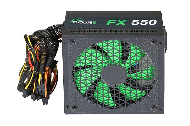 EVOLVEO FX 550 , zdroj 550W ATX, 14cm, tichý, 80+, bulk