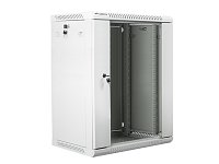 Nástěnný rack 19'' 15U 600X450mm šedý flat pack