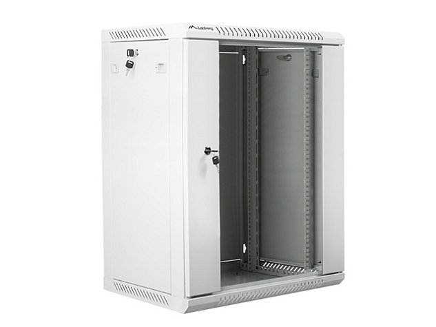 Nástěnný rack 19'' 15U 600X450mm šedý flat pack