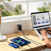 Baseus CCGP100201 GaN5 Pro Fast Nabíječka USB + 2xUSB-C 140W Black Baseus CCGP100201 GaN5 Pro Fast Nabíječka USB + 2xUSB-C 140W Black