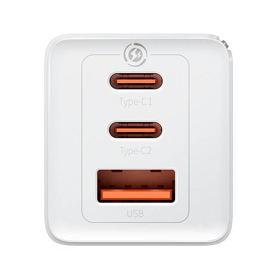 Baseus CCGP120202 GaN5 Pro Quick Nabíječka USB + 2x USB-C 65W White