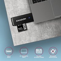 AXAGON CRE-S2N, USB-A 3.2 Gen 1 - SUPERSPEED čtečka karet, 2-slot & lun SD/microSD, podpora UHS-I AXAGON CRE-S2N, USB-A 3.2 Gen 1 - SUPERSPEED čtečka karet, 2-slot & lun SD/microSD, podpora UHS-I