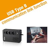 FSP/Fortron UPS ECO 800 FR, 800 VA / 480 W, USB, RJ45, line interactive