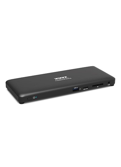 PORT CONNECT Dokovací stanice pro kanceláře, USB-C, 3x4K, černá