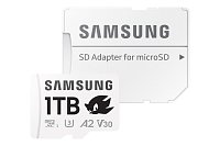 Samsung micro SDXC 1TB PRO plus Sonic + SD/micro SDXC/1TB/UHS-I U3 / Class 10/+ Adaptér/Bílá Samsung micro SDXC 1TB PRO plus Sonic + SD/micro SDXC/1TB/UHS-I U3 / Class 10/+ Adaptér/Bílá