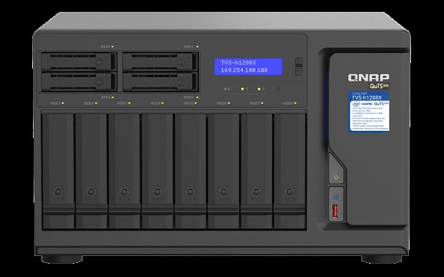 QNAP TVS-h1288X-W1250-16G (Xeon 3,3GHz, ZFS, 16GB ECC RAM, 8x 3,5