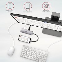 AXAGON HMC-5, USB 3.2 Gen 1 hub, porty 2x USB-A, HDMI, SD/microSD slot, PD 100W, kabel USB-C 20cm AXAGON HMC-5, USB 3.2 Gen 1 hub, porty 2x USB-A, HDMI, SD/microSD slot, PD 100W, kabel USB-C 20cm