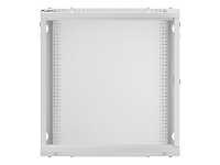 Nástěnný rack 19'' 12U 600X450mm šedý flat pack