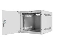 Nástěnný rack 10'' 4U 280x310mm šedý flat pack
