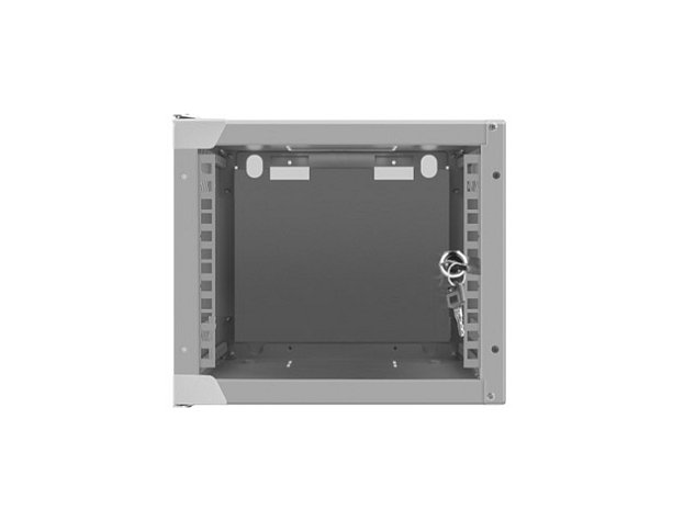 Nástěnný rack 10'' 4U 280x310mm šedý flat pack
