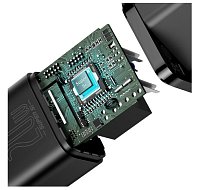 Baseus rychlonabíječka do sítě Super Si USB-C PD QC 20W černá s kabelem USB-C/Lightning 1m Baseus rychlonabíječka do sítě Super Si USB-C PD QC 20W černá s kabelem USB-C/Lightning 1m