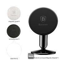 Baseus univerzální magnetický držák do auta Bullet An On-board s upevněním na palubní desku černý Baseus univerzální magnetický držák do auta Bullet An On-board s upevněním na palubní desku černý