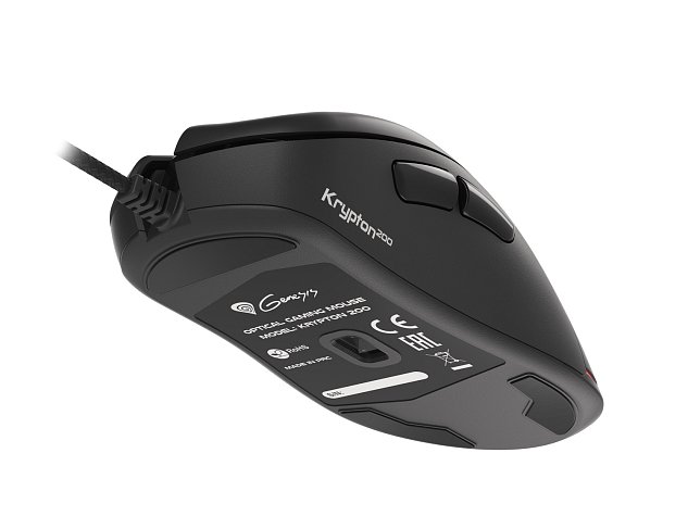Genesis tichá herní optická myš Krypton 200 6400DPI, RGB, SW, černá