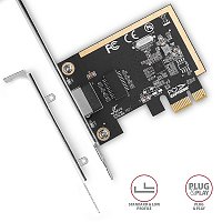 AXAGON PCEE-GRF, PCIe síťová karta - 1x Gigabit Ethernet port (RJ-45), Realtek, vč. LP AXAGON PCEE-GRF, PCIe síťová karta - 1x Gigabit Ethernet port (RJ-45), Realtek, vč. LP