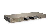 Tenda TEG1024F 24x Gigabit s SFP, 22x RJ45 + 2x SFP / RJ45, Fanless - bez ventilátorů, Rack , 6kV Tenda TEG1024F 24x Gigabit s SFP, 22x RJ45 + 2x SFP / RJ45, Fanless - bez ventilátorů, Rack , 6kV