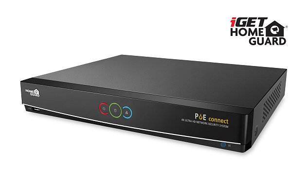 iGET HGNVK164908 - Kamerový UltraHD 4K PoE set, 16CH NVR + 8x IP 4K kamera, zvuk, SMART W/M/Andr/iOS
