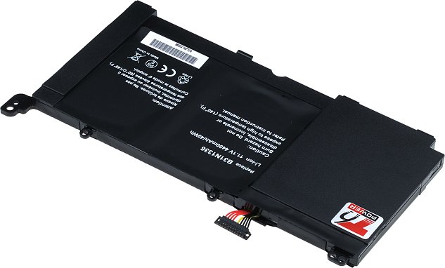 Baterie T6 power Asus VivoBook S551L, R551L, K551L, V551L serie, 4400mAh, 49Wh, Li-pol, 3cell