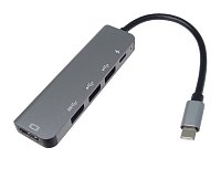 PremiumCord USB-C na HDMI + USB3.0 + 2x USB2.0 + PD(power delivery) adaptér PremiumCord USB-C na HDMI + USB3.0 + 2x USB2.0 + PD(power delivery) adaptér