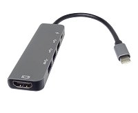 PremiumCord USB-C na HDMI + USB3.0 + 2x USB2.0 + PD(power delivery) adaptér PremiumCord USB-C na HDMI + USB3.0 + 2x USB2.0 + PD(power delivery) adaptér