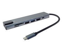 PremiumCord USB-C na HDMI + USB3.0 + USB2.0 + PD + SD/TF + RJ45 adaptér PremiumCord USB-C na HDMI + USB3.0 + USB2.0 + PD + SD/TF + RJ45 adaptér