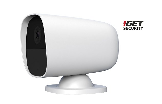 iGET SECURITY EP26 White - WiFi bateriová FullHD kamera, IP65, samostatná i pro alarm M5-4G a M4, CZ