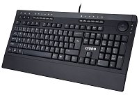Crono CK2111 - multimediální klávesnice, CZ / SK, USB, černá