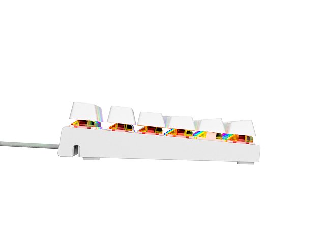Genesis mechanická klávesnice THOR 303, US layout, bílá, RGB podsvícení, software, Outemu Brown