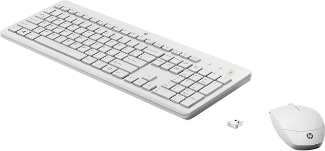 HP 230 klávesnice a myš/bezdrátová/white