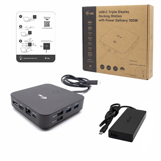 i-tec USB-C HDMI Dual DP Docking Station, Power Delivery 100W + zdroj 112W