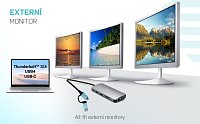 i-tec USB 3.0/USB-C/TB3 3x Display Metal Nano Dock with LAN, PD 100W
