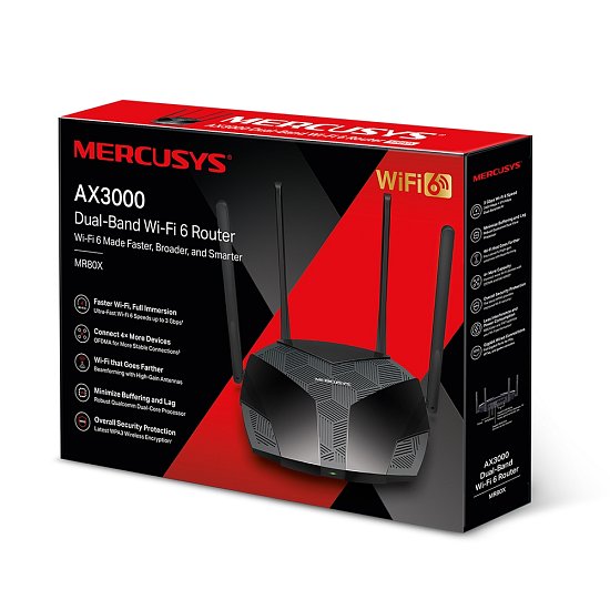Mercusys MR80X AX3000 WiFi 6 Dual-Band router