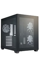 FSP/Fortron ATX Midi Tower CMT380A Black; 3xA.RGB