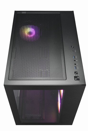 FSP/Fortron ATX Midi Tower CMT380A Black; 3xA.RGB