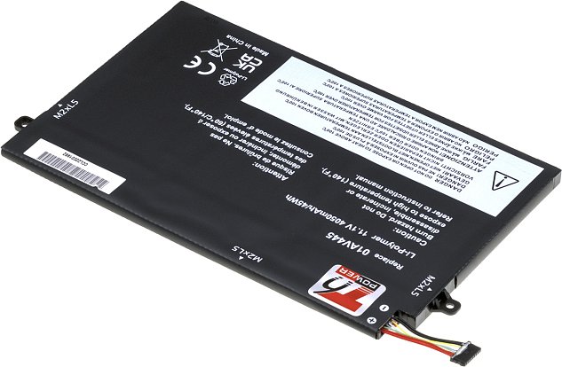 Baterie T6 Power Lenovo ThinkPad E480, E490, E580, E590, E14, E15, 4050mAh, 45Wh, 3cell, Li-pol