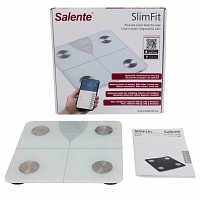 Salente SlimFit, osobní diagnostická fitness váha, Bluetooth, bílá