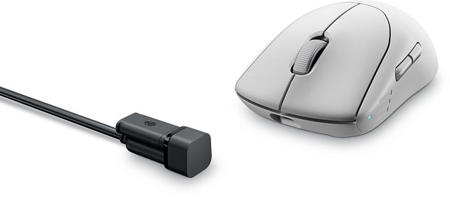 Dell Alienware PRO herní myš, bezdrátová, bílá