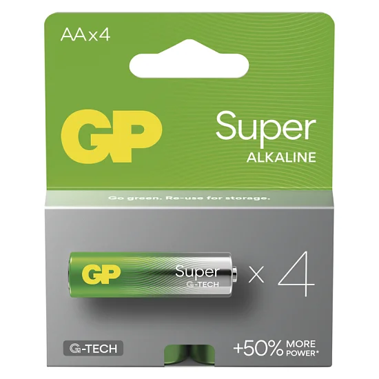 GP Alkalická baterie SUPER AA (LR6) - 4ks